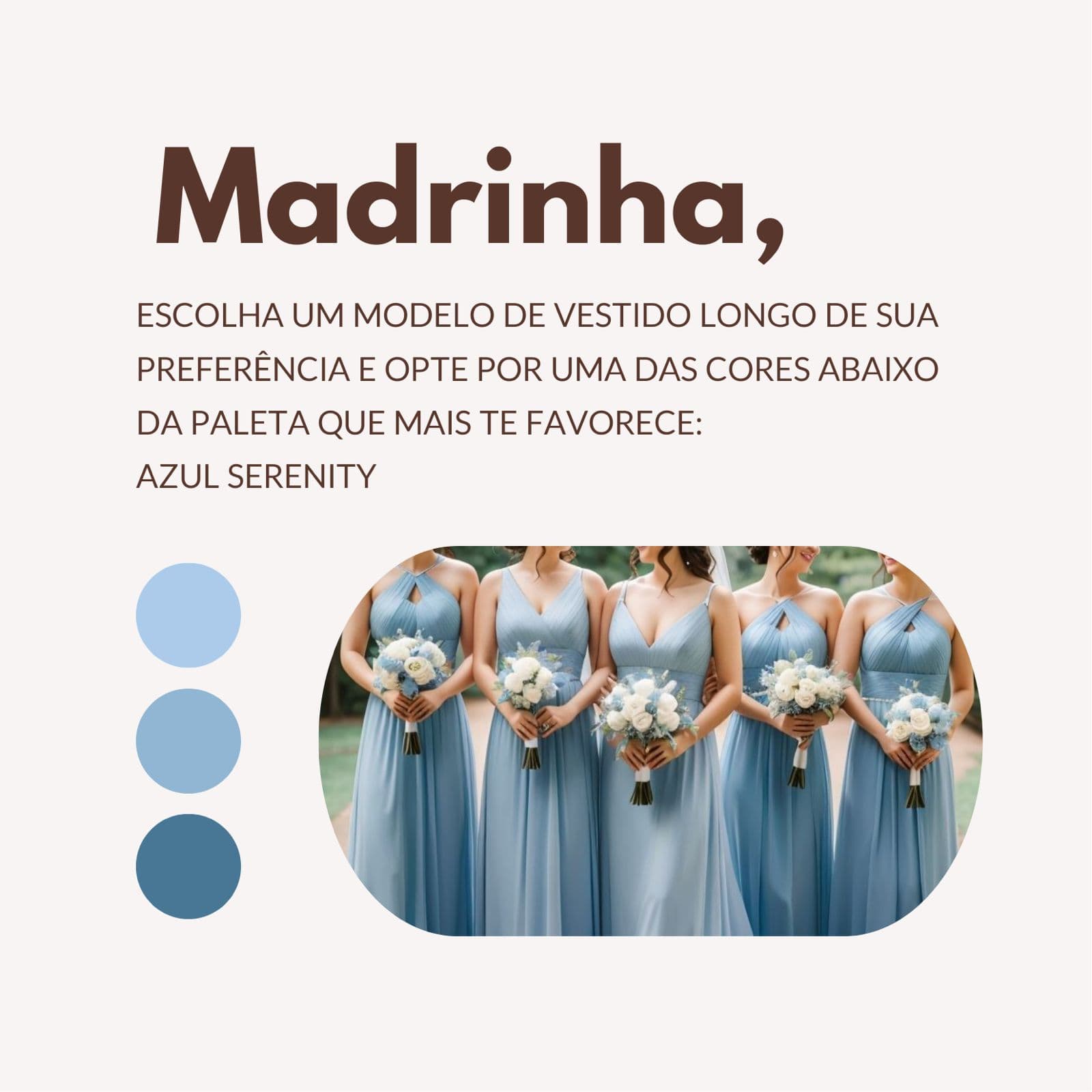 Dicas para madrinhas — Vestido longo azul serenity